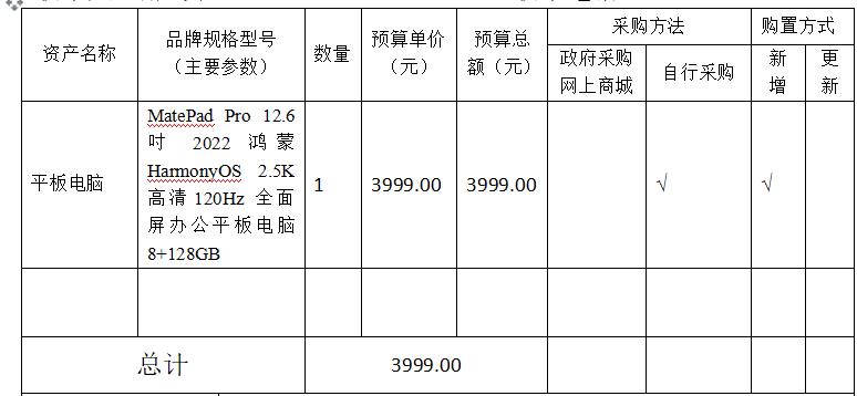 信息学院邢海花老师申请科研设备采购公示