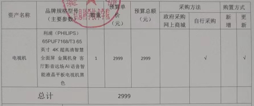 信息学院设备采购申请公示