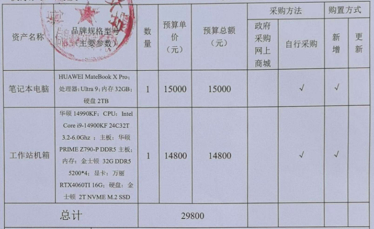 信息学院刘波老师申请科研设备采购公示