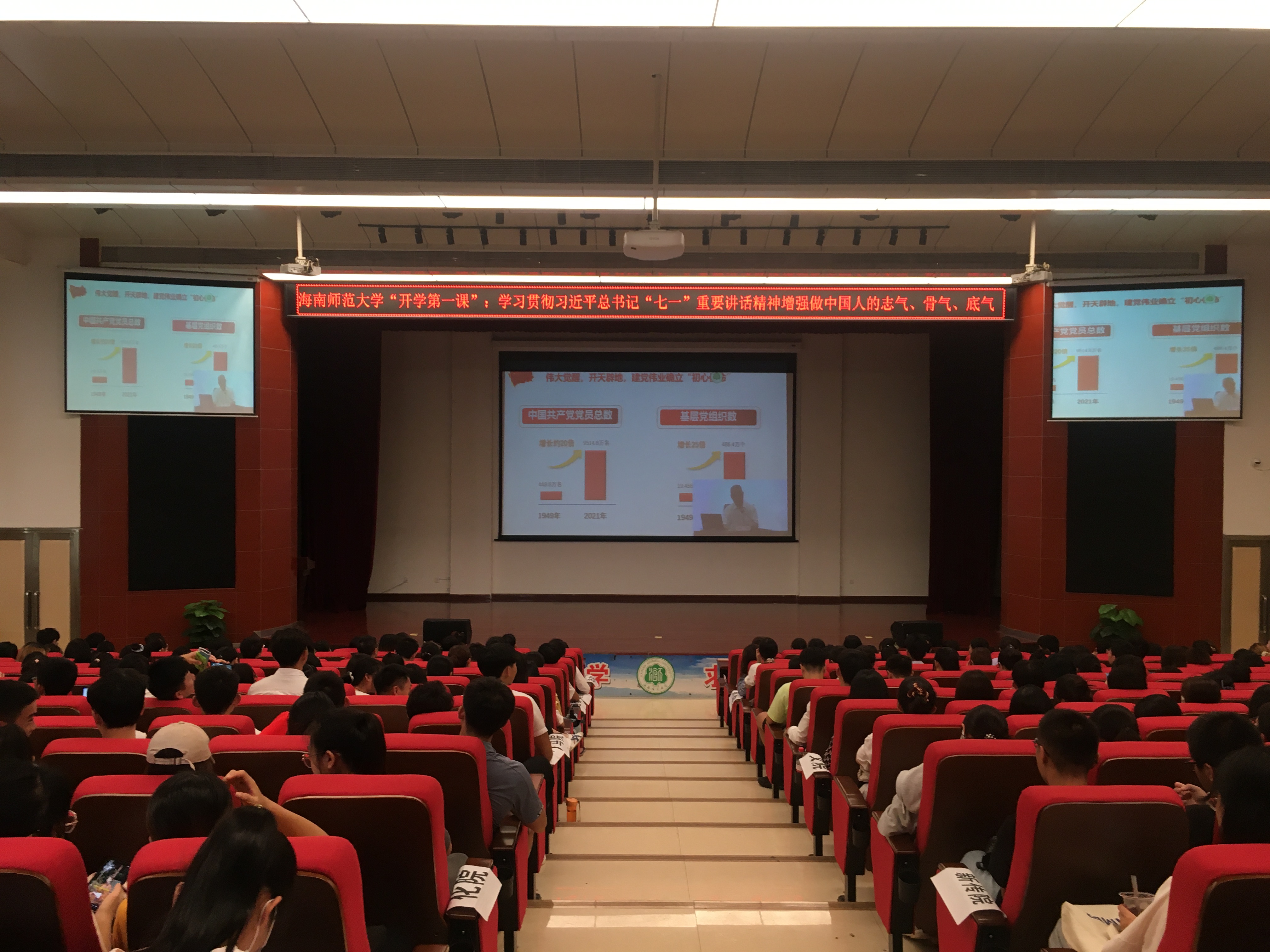 我院师生聆听李湖书记主讲的“开学第一课”